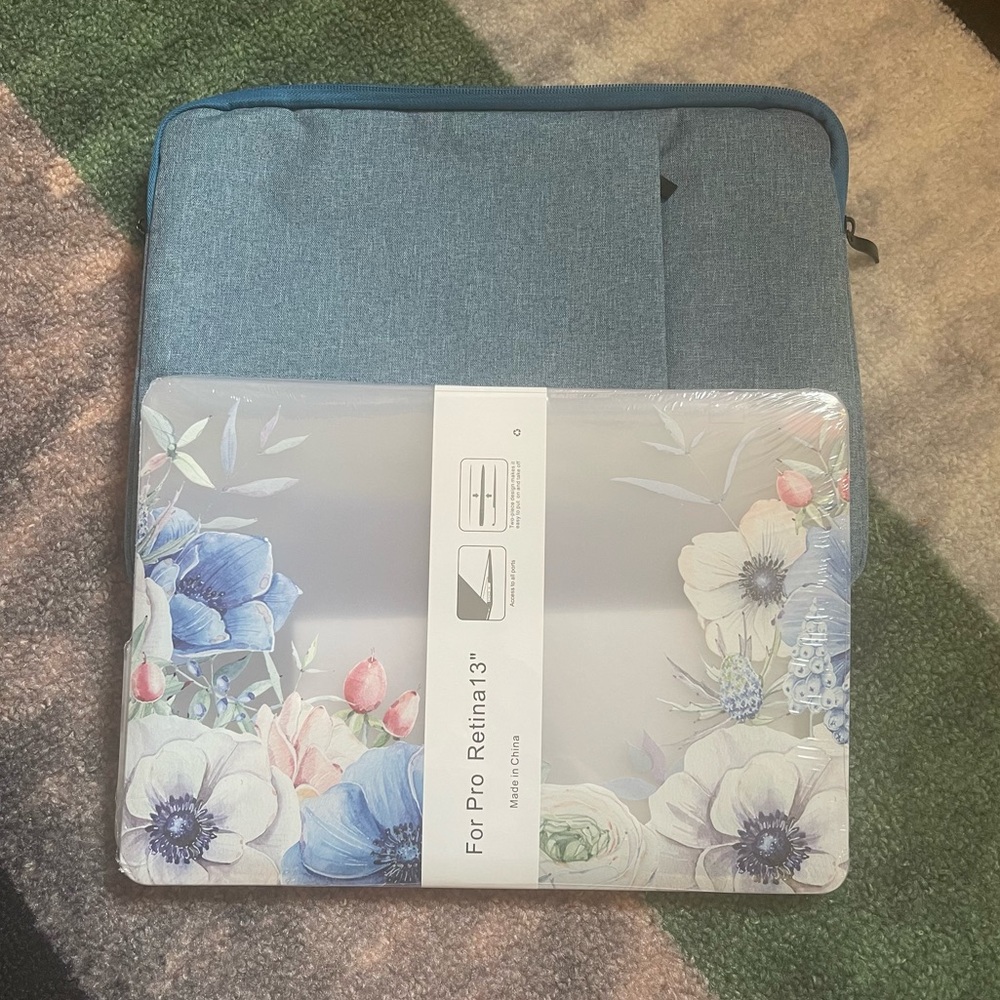💻 3-Pc Apple Mac Book Pro Retina 13” Shell Protector and Soft Zip-Up Case